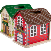 High Quality Diy baby 3d castle kit carry Dollhouse Wooden House Toy,Miniature Doll house